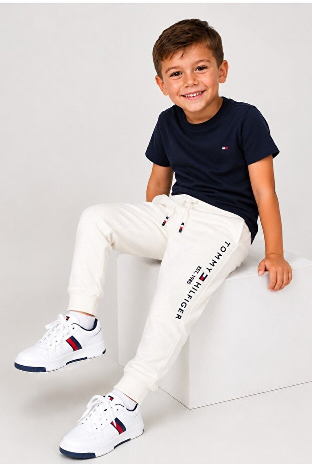 Unisex Essential Pure Cotton Logo Jogger Pants - Organic