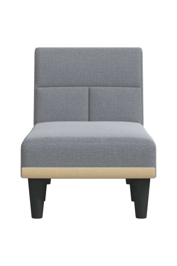 Șezlong, gri deschis, material textil - 4