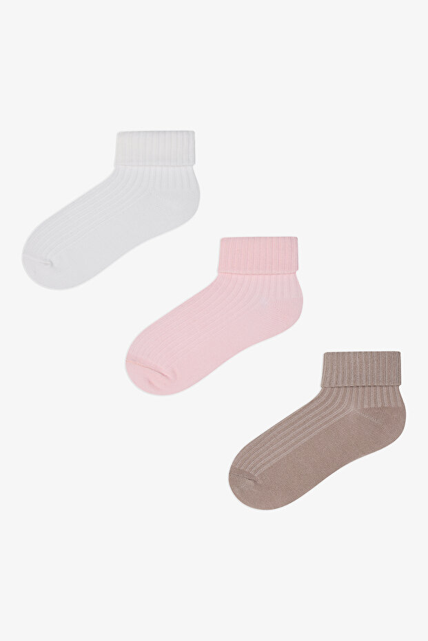 Girl's Cute Girl's 3-Piece Multicolor Socks