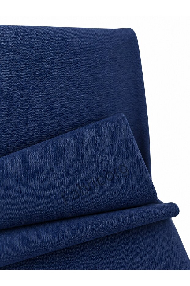 Duck Cloth Punch Linen Fabric Indigo (50X180 CM)