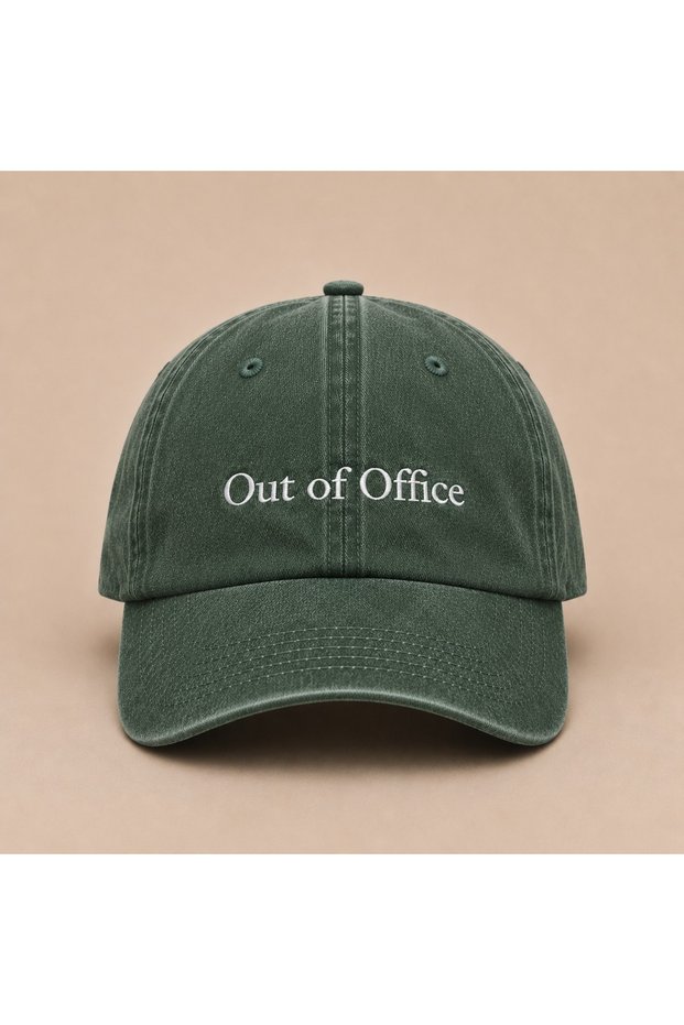 Custom Design Embroidery: Minimal "Out of Office" (Out of Office) Embroidered with Premium Thread That Won'T Fade or Come Apart.