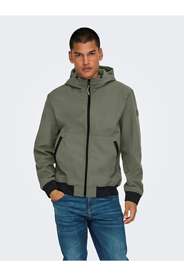 معطف رجالي رمادي اللون من ONSBOWIE SOFTSHELL BOMBER NOOS - 22029276