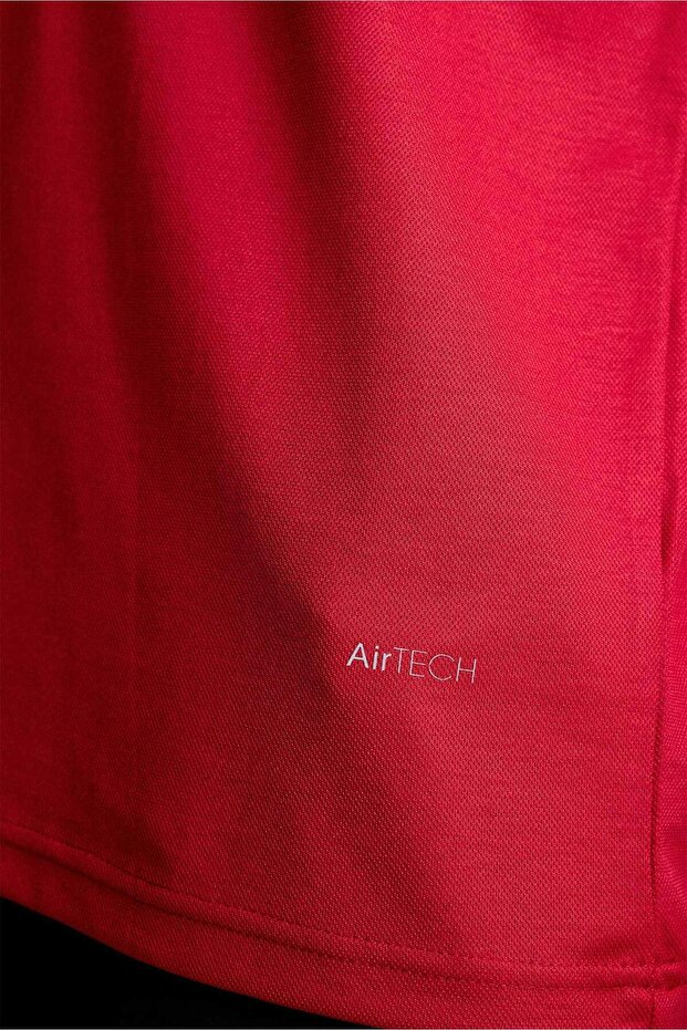 Cotton Standard Fit Short Sleeve Polo Red T-Shirt H4854Ax26Sm
