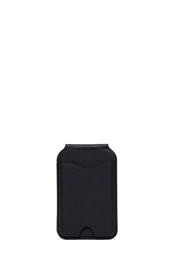 Women's Black Magnetic Card Holder 000A2D563818