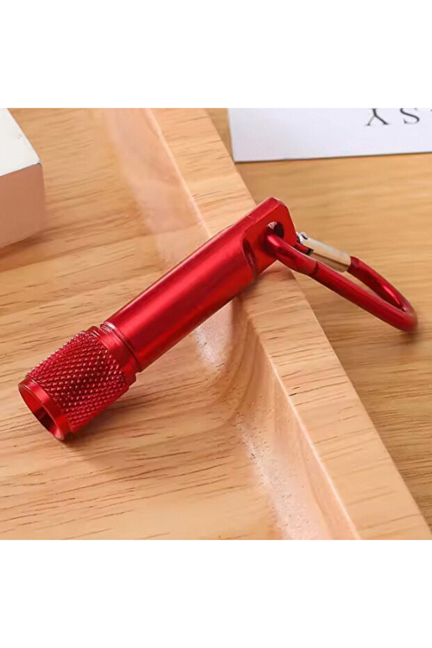 Button Electronic Red WHITE Mini Torch Keychain Pendant with battery Portable Small Light led flashl