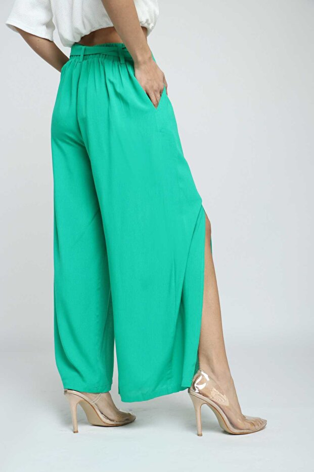 Solid Open-Front Pants - 3