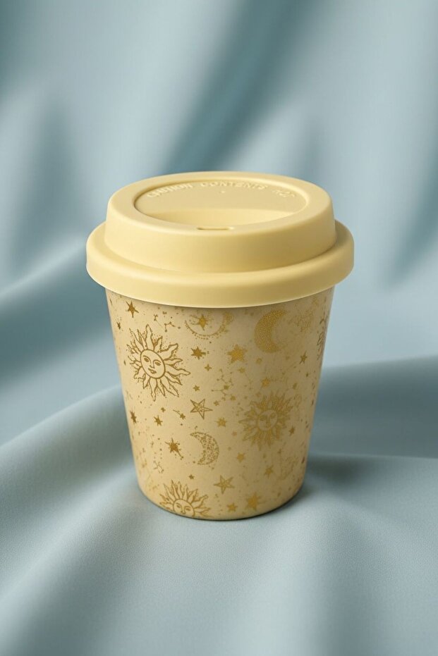 Emsan Mug with Lid Coffee Cup with Lid Venus - Yellow 300ml