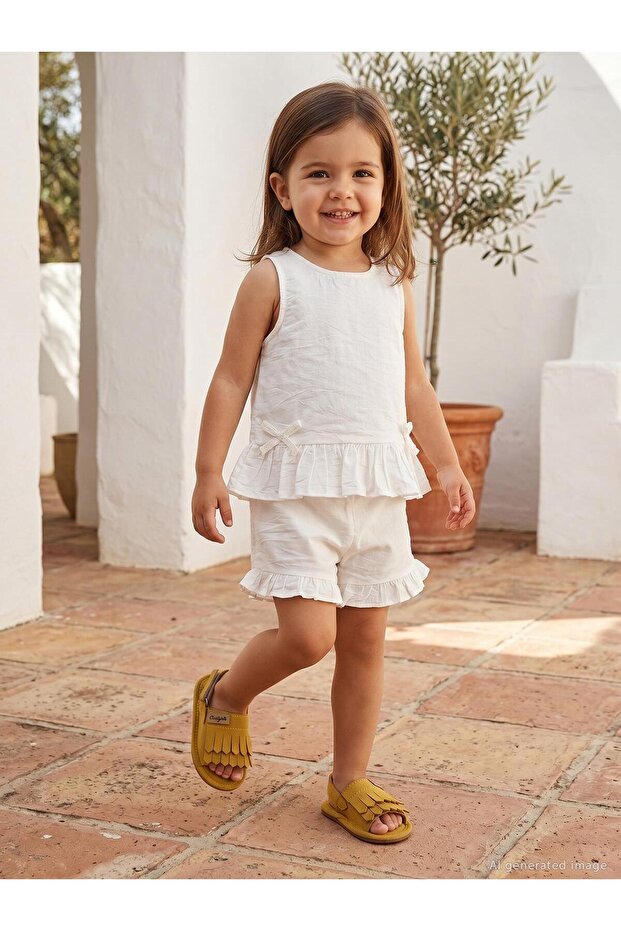 Tasseled 20- Sandals - Mustard
