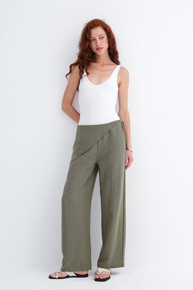 Waist Detailed Trousers Pn154