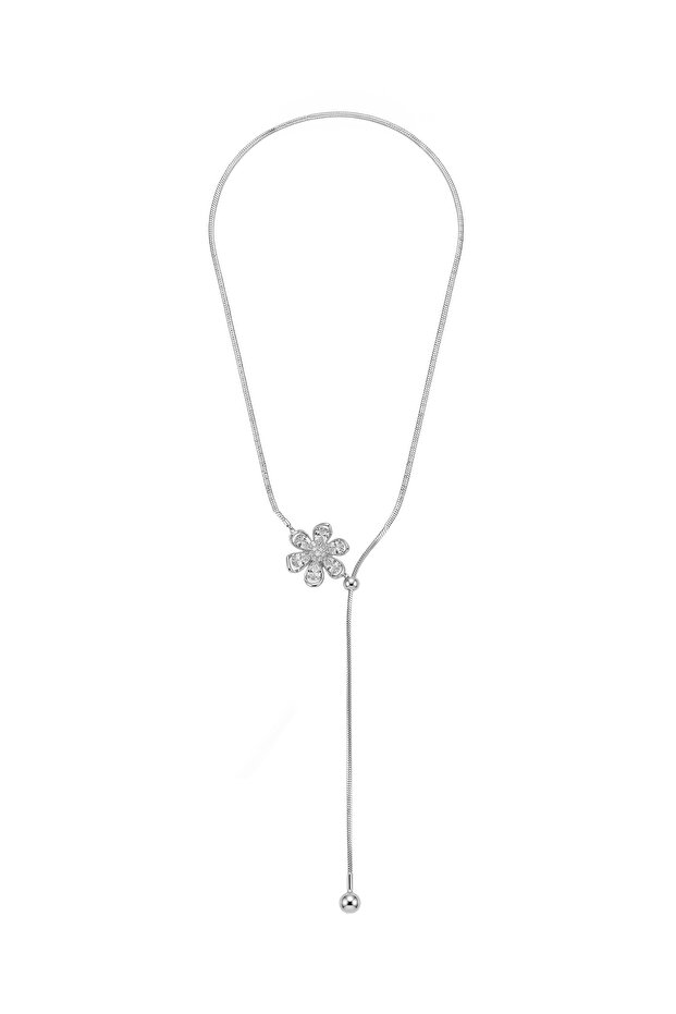 Steel Elevator Flower Necklace