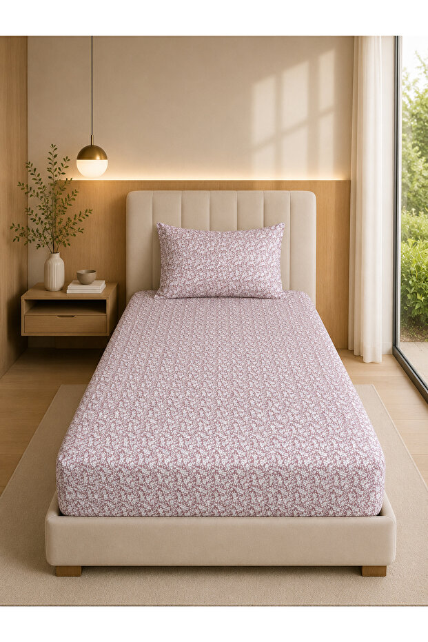 Home Flora Single Size Eco-Friendly Elastic Bed Sheet Set