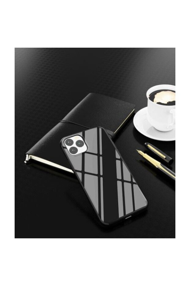 Husă transparentă (TPU) iPhone 11 Pro Max negru - 1