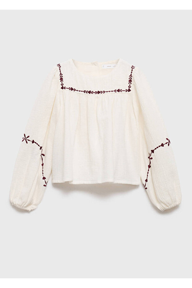 Bestickte Bambula-Bluse - 2