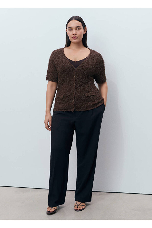 Kurzärmelige Bouclé-Jacke - 8