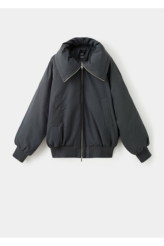 Huni yaka bomber ceket - 3