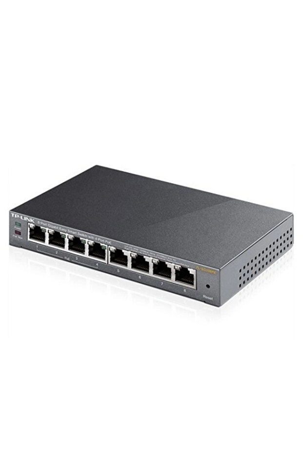 Tl-sg108pe 8 منافذ 10/100/1000 محول Poe قابل للإدارة