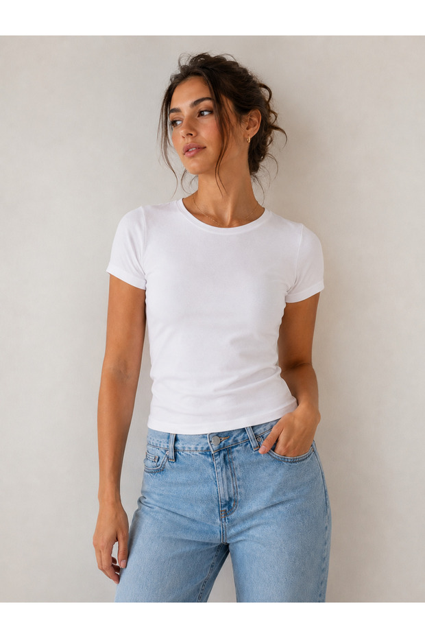 Lıcralı Soft Tach Tshirt - 1