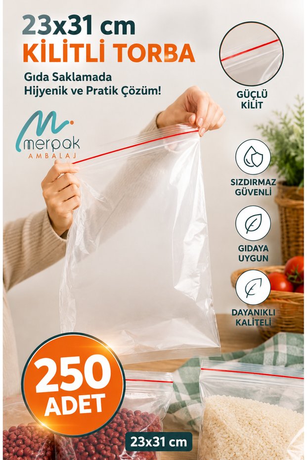 Ziplock Bag 23x31 Cm 250 Packs Ziplock Refrigerator Bags Transparent Ziplock Bags Ziplock Storage Bag