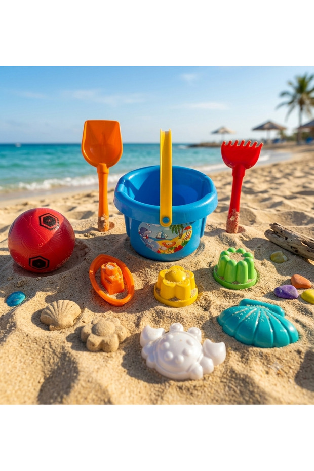 Large Bucket Shovel Rake Sand Molds Ship Ball Beach Toy