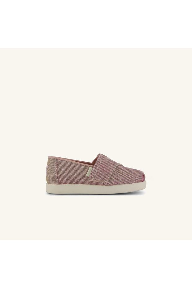Women's / Girls' Espadrille 1002319 Toms Alpargata Classic Pale Rose Glitter Corduroy