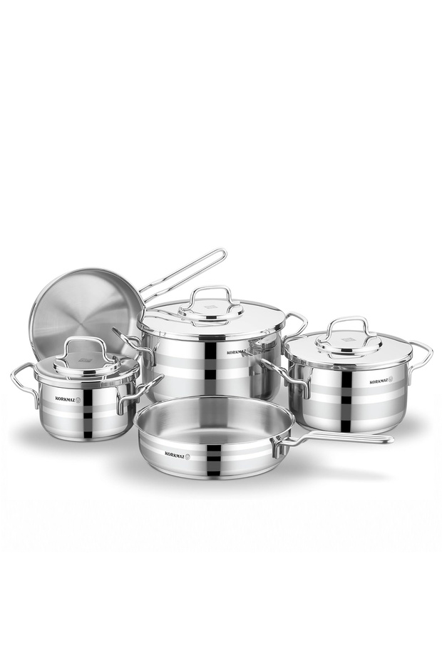 Astron Steel Cookware Set 8 Pieces