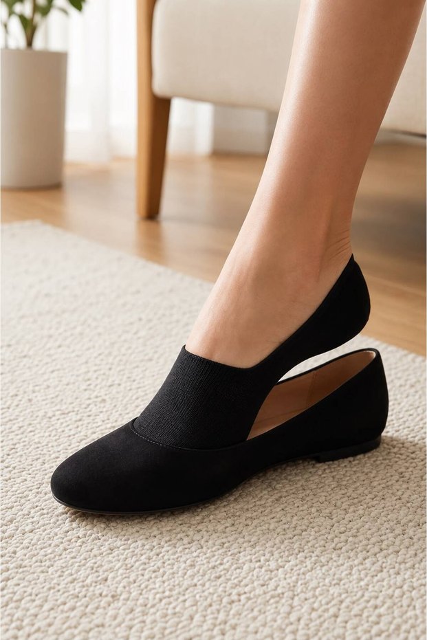 Women's Silicone Ballerina Socks 6-Pack Black