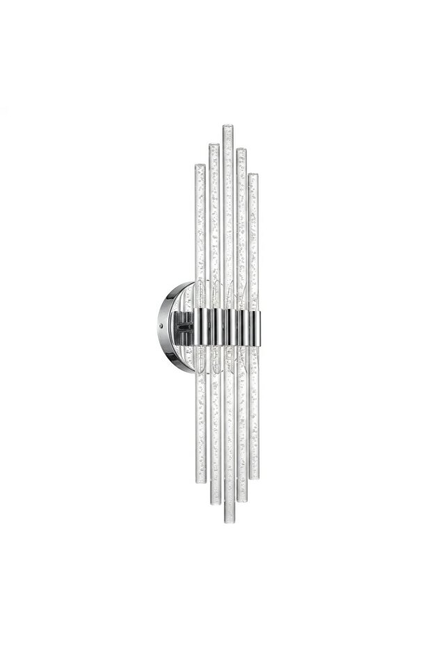Bhbackhome Aura Large 51 سم - مصباح حائط بتصميم عصري LED - فضي - أبيض LED