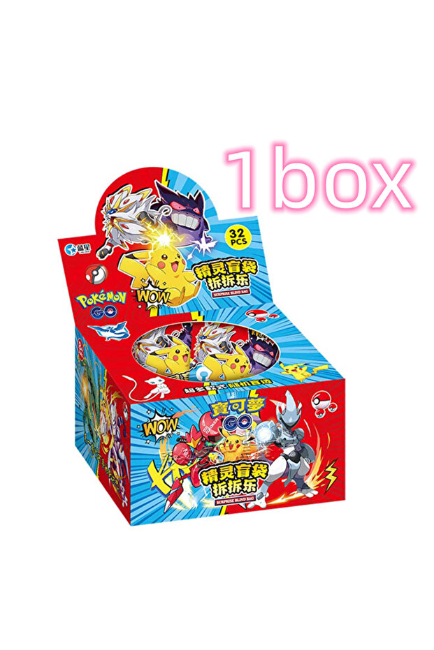 1box32pcs Anime 32pcs Set pokemon Figures Blind Bag Box Acrylic Pendant Keychain Hanging Decoration