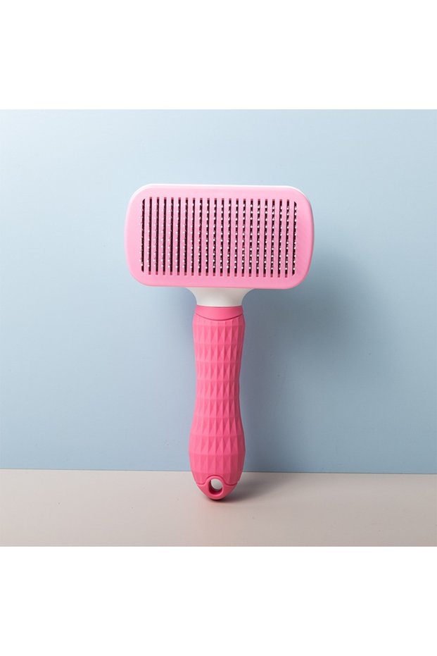 Pink Dog Comb Pet Hair Removal Brush Cats and Dogs Special Comb Beauty Massage Self-cleaning Needle