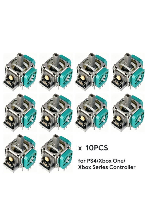 10 قطع من عصا التحكم التناظرية ثلاثية الأبعاد البديلة من DATA FROG لأجهزة PS5/PS4/Switch Pro/Xbox One