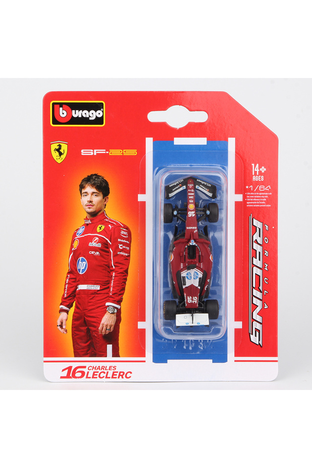 No.16 Leclerc Bburago 1:64 2025 F1 Alloy Car Model SF25 RB21 W16 MCL39 Red Bull Mercedes Ferrari McL