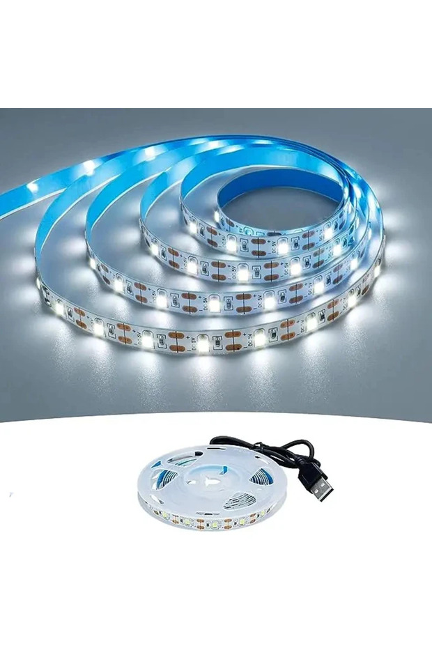 شرائط إضاءة LED 5 فولت USB بضوء أبيض 2 متر SMD2835 1 متر 2 متر 3 متر 5 متر شريط إضاءة LED أبيض دافئ للتلفزيون