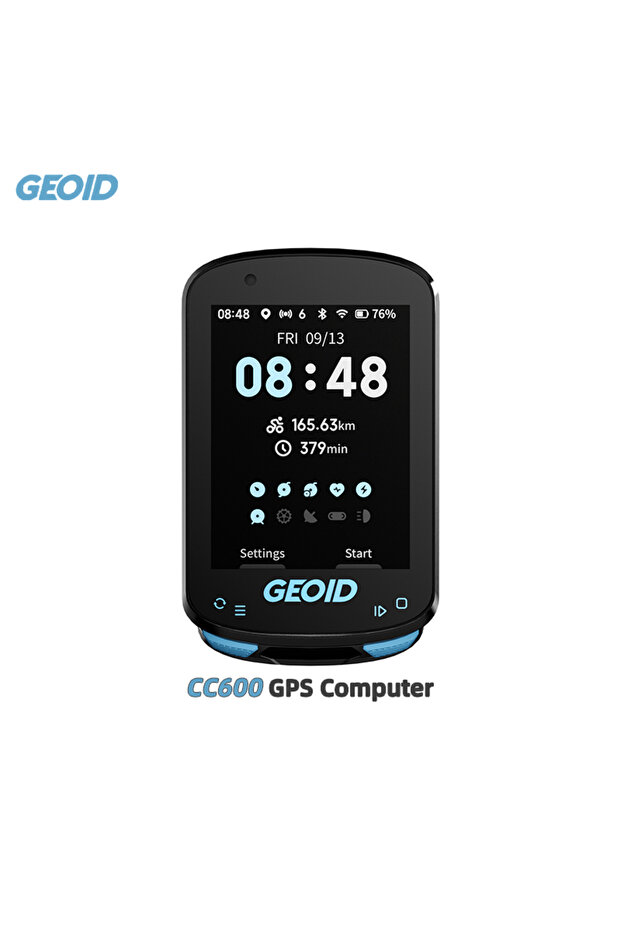 CC600 Geoid CC600 كمبيوتر دراجة بشاشة ملونة ونظام ملاحة ذكي ونظام تحديد المواقع العالمي (GPS) وعداد سرعة لاسلكي للدراجات مزود بشبكة واي فاي