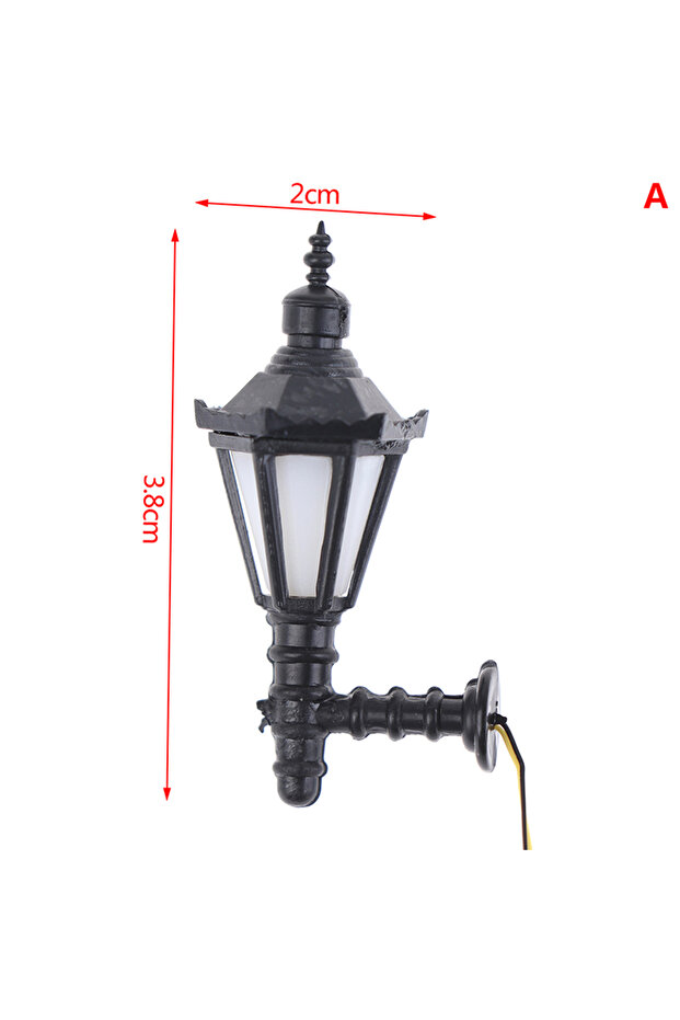 A Dollhouse Wall Lamp Model Garden Yard Chandelier Sand Table Led Light Doll House Decor Material W.