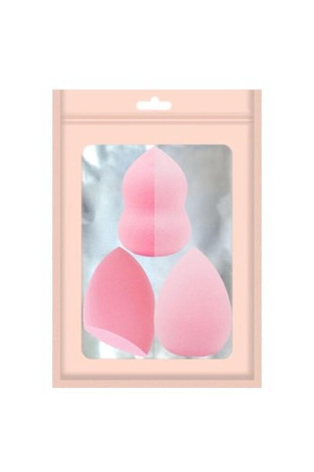 Makeup Sponge Set, Premium, pink, 3 pieces