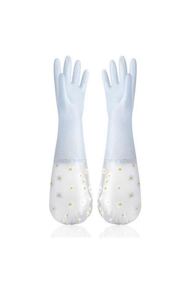 blue Waterproof Housework Cleaning Gloves Kitchen Cleaning Latex Household Dishwashing Laundry Glove