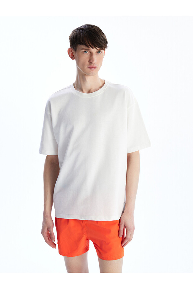 Trendlucky Short Length Basic Men's Swim Shorts with Difference in Length