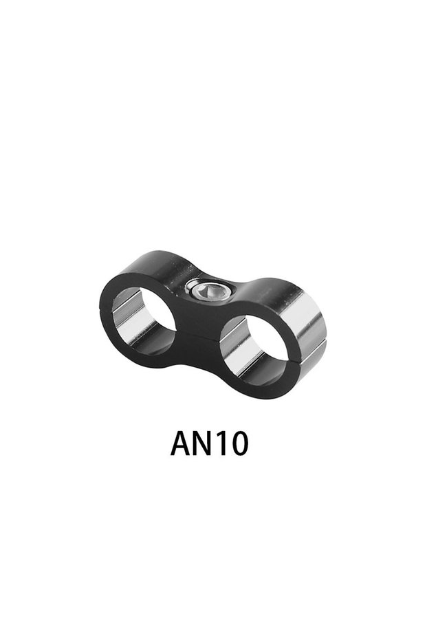 AN10 black Universal AN4 AN6 AN8 AN10 Billet Oil Fuel Water Hose Tube Separator Divider Clamp Alumin