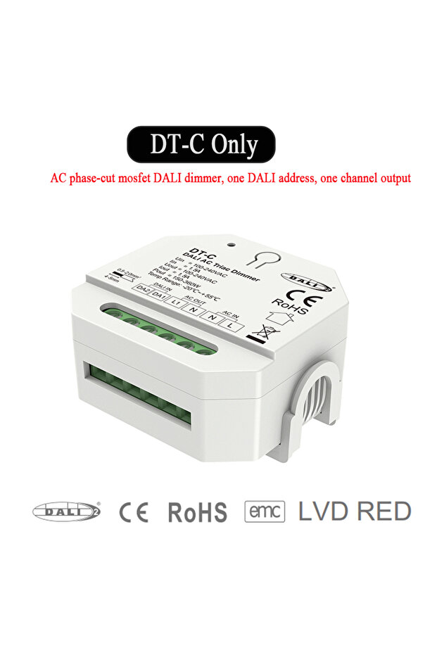 DALI AC Triac Dimmer DALI AC Triac Dimmer DT-C With Push Switch Dimming Trailing DT4 Edge Dimmer for