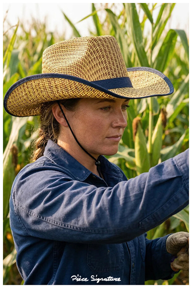Straw Sun Hat for Men and Women (55-59 cm)