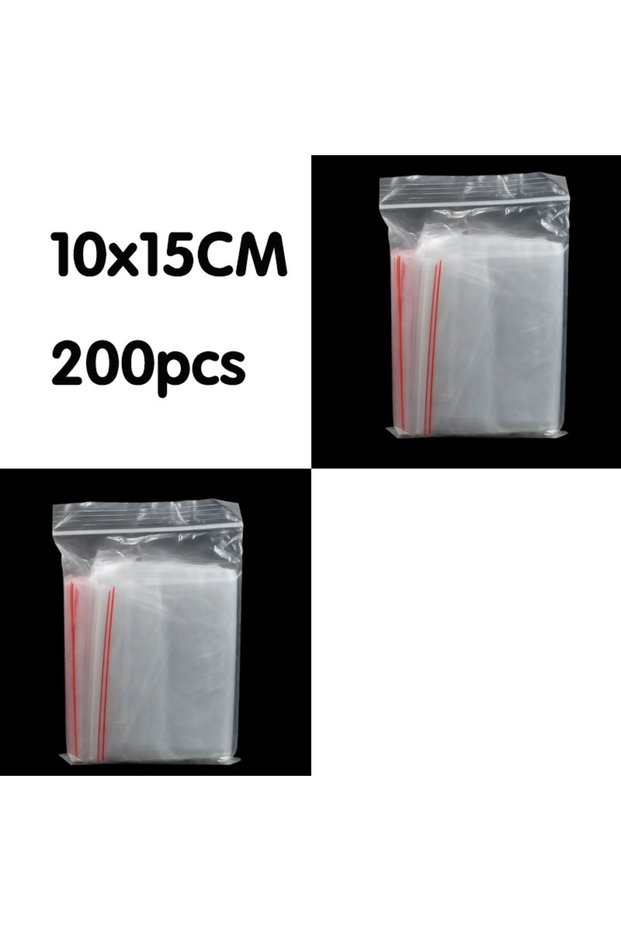 10x15CM 200pcs 100/200pcs Small Zip Lock Plastic Bag Reclosable Transparent Bag Shoe Bag Vacuum Bag