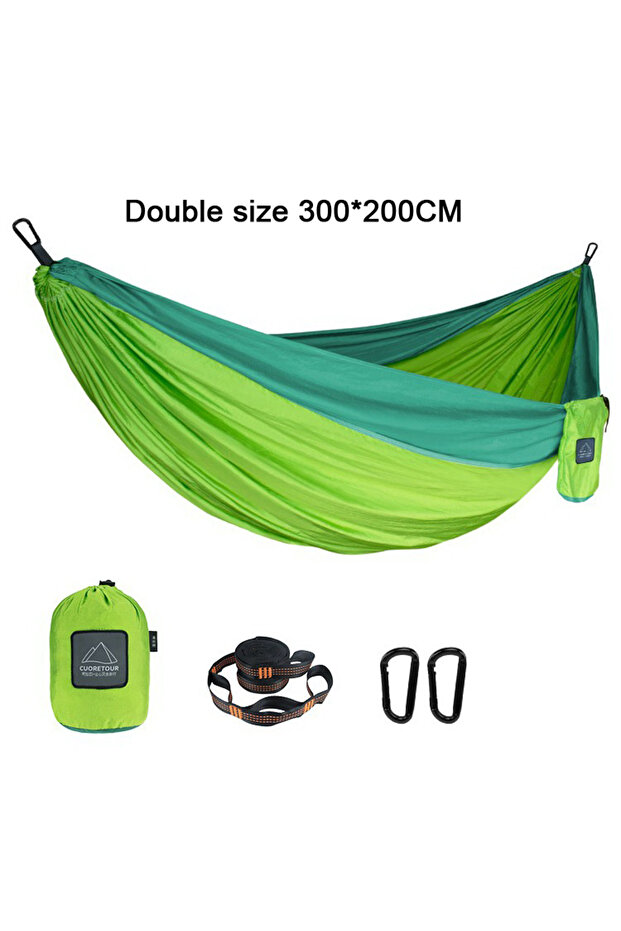 double green 2 Portable Nylon Parachute Fabric Single and Double Size Outdoor Camping Hiking Garden