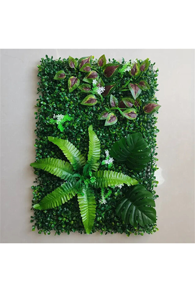 40-60cm green 1pc Artificial Green Plant Wall Panels Simulation Plant Background Wall Decoration 3D