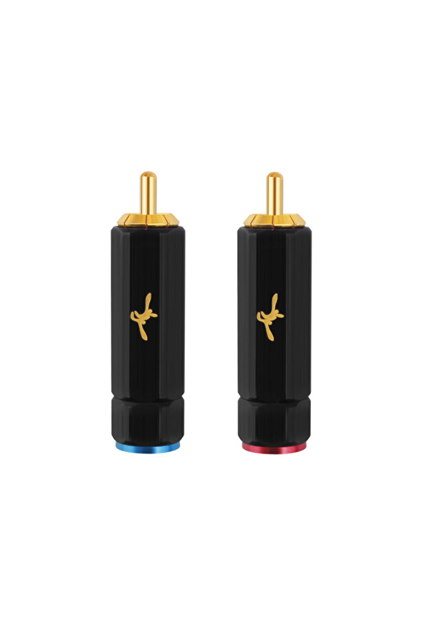 2Pcs YYAUDIO Pure Copper Gold-Plated RCA Plug Self-Locking Lotus Terminal, No-Solder Hi-Fi Cable DIY