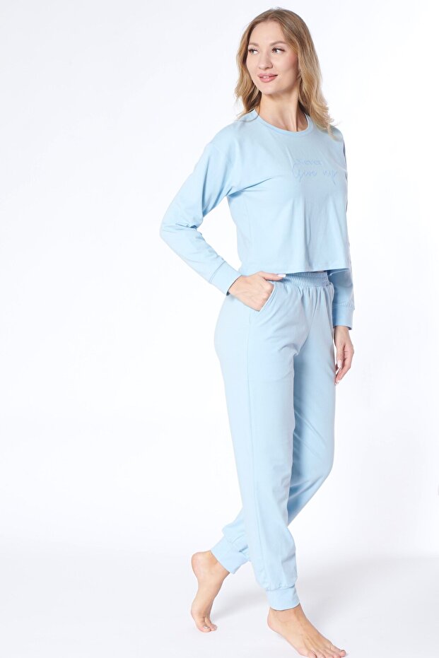 Women's Long Sleeve Pajama Set – Comfortable Home Wear Tracksuit Pajama Set 09-278