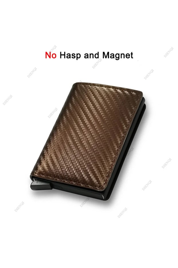 Carbon Bronze Top Quality Wallets Men Money Bag Mini Purse Male Vintage Brown Leather Rfid Card Hold