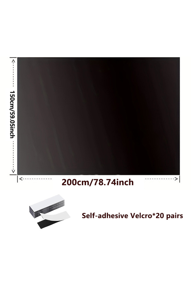 2M Cloth 20 Velcro 95-98% Blackout Curtain DIY Portable Travel Removable Blocking Darkest Window Fil