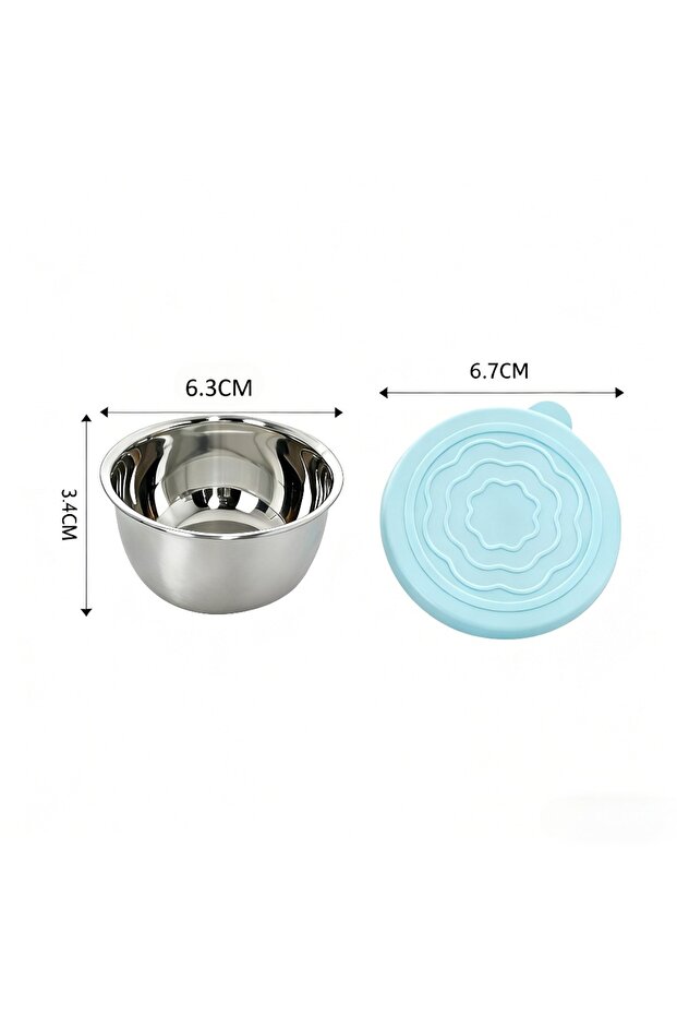 Blue 12pc 304 Stainless Steel Food Containers with Leakproof Lids - Dishwasher Safe Salad Dressing C