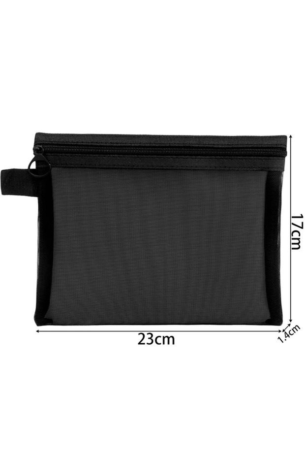 L 1/3pcs Mesh Clear Cosmetic Bags Small Large Black Makeup Bag Portable Travel Toiletry Organizer Ca
