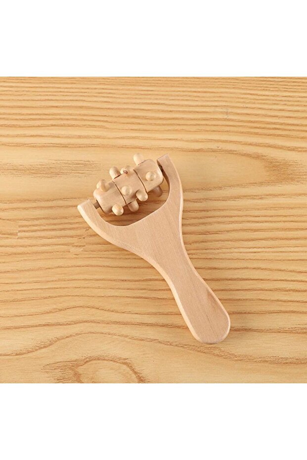mahogany2 Wooden Roller Massager Therapy Body Massager Face Shoulder Neck Hand Push Rolling Massager